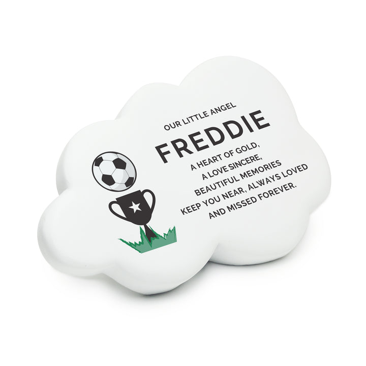 Buy Personalised Football Resin Memorial Cloud available now at www.giftsfinder.co.uk