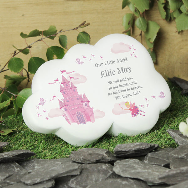 Buy Personalised Fairy Castle Resin Memorial Cloud available now at www.giftsfinder.co.uk