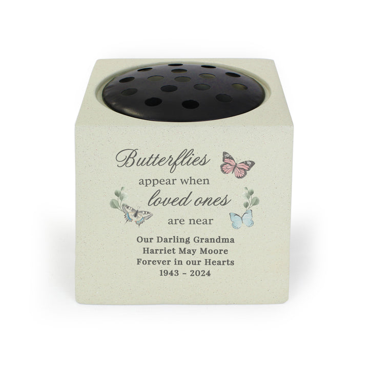 Buy Personalised Butterflies Appear Memorial Vase available now at www.giftsfinder.co.uk