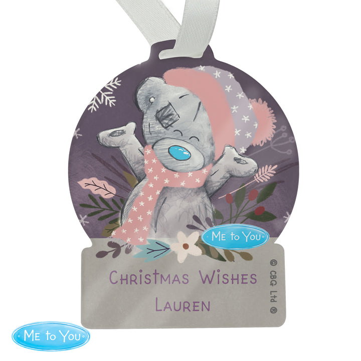 Buy Personalised Me to You Cosy Winter Acrylic Decoration available now at www.giftsfinder.co.uk