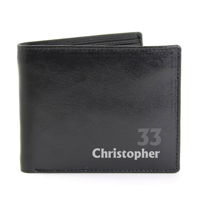 Buy Personalised Birthday Leather Wallet available now at www.giftsfinder.co.uk