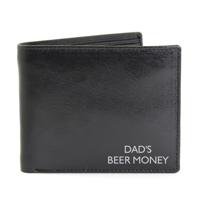 Personalised Message Leather Wallet - part of the Gifts Finder Personalised Mens Wallets collection