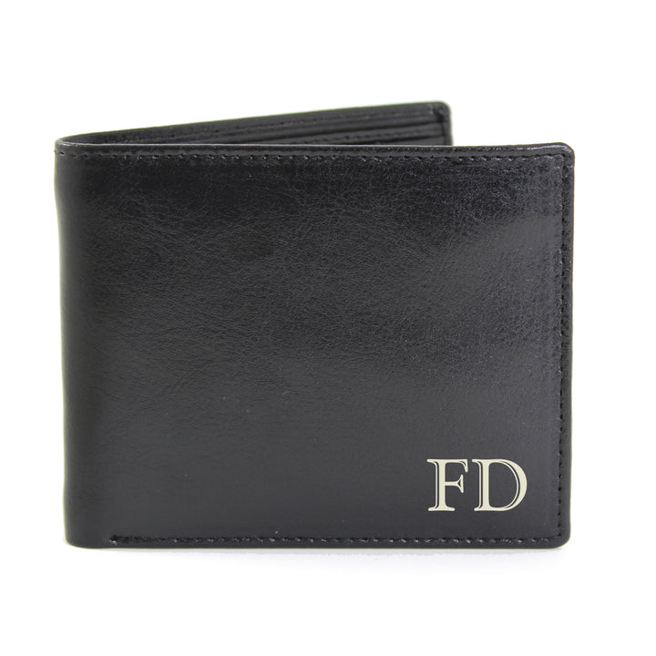 Personalised Initials Leather Wallet - part of the Gifts Finder Personalised Mens Wallets collection