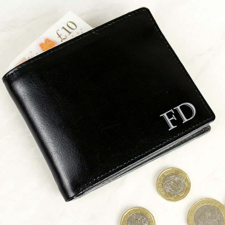 Personalised Initials Leather Wallet - part of the Gifts Finder Personalised Mens Wallets collection