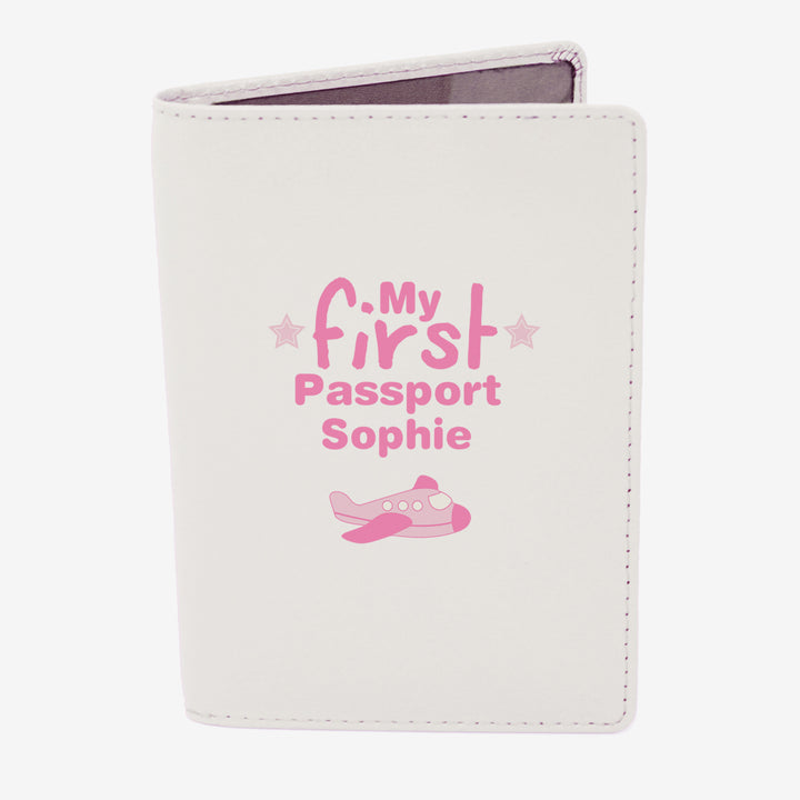 Personalised My First Cream Passport Holder - part of the Gifts Finder Personalised Passport Holders collection