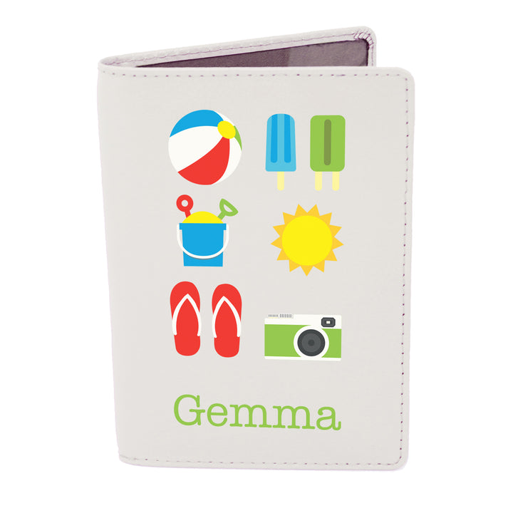 Personalised Bright Travel Cream Passport Holder - part of the Gifts Finder Personalised Passport Holders collection