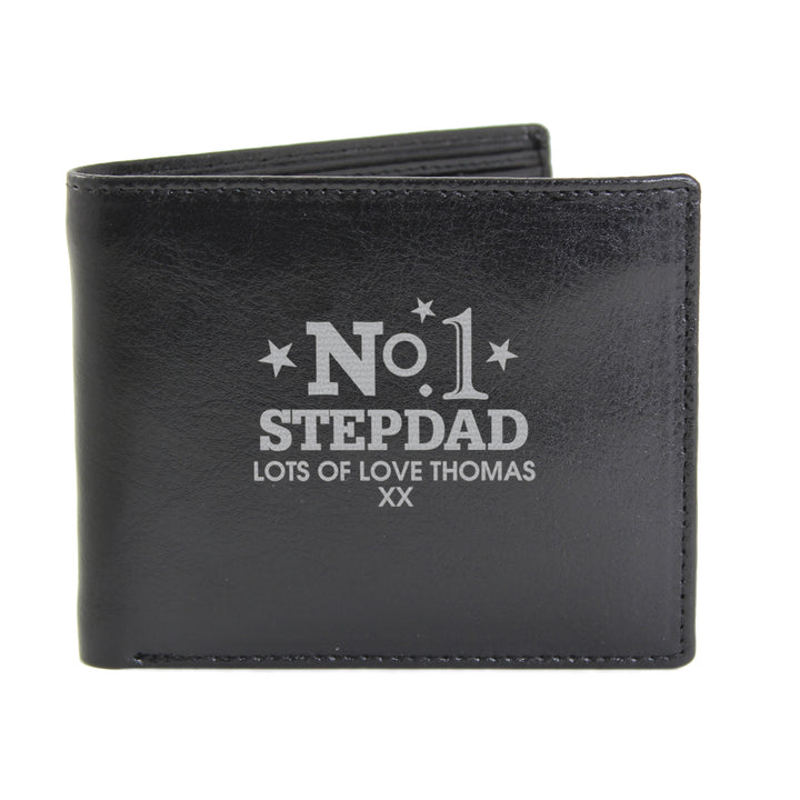 Buy Personalised No.1 Leather Wallet at www.giftsfinder.co.uk