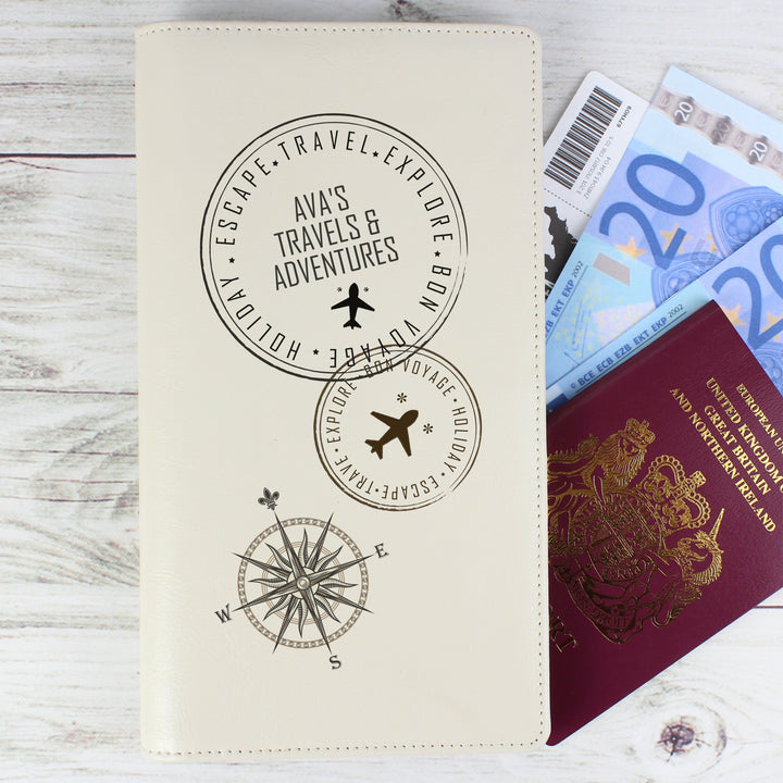 Buy Personalised Stamp Travel Document Holder at www.giftsfinder.co.uk