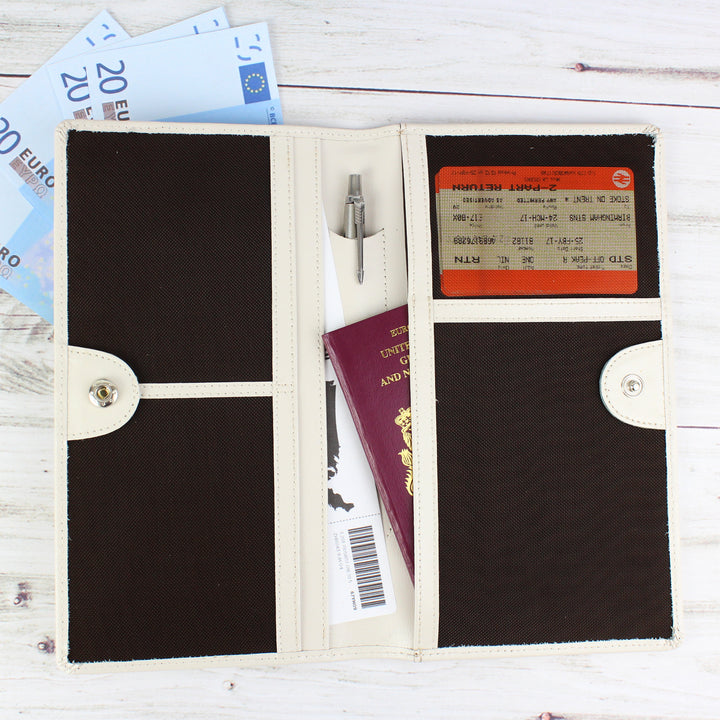 Buy Personalised Stamp Travel Document Holder at www.giftsfinder.co.uk