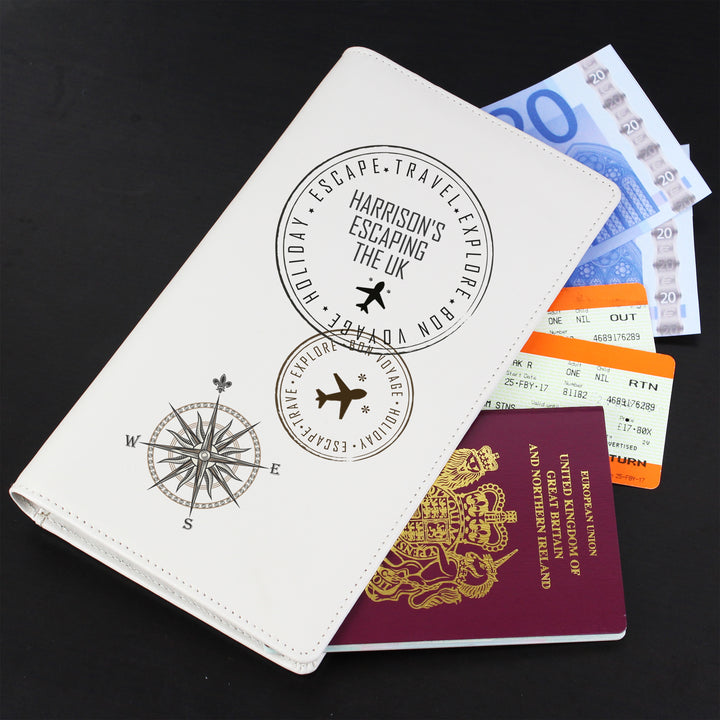 Buy Personalised Stamp Travel Document Holder at www.giftsfinder.co.uk