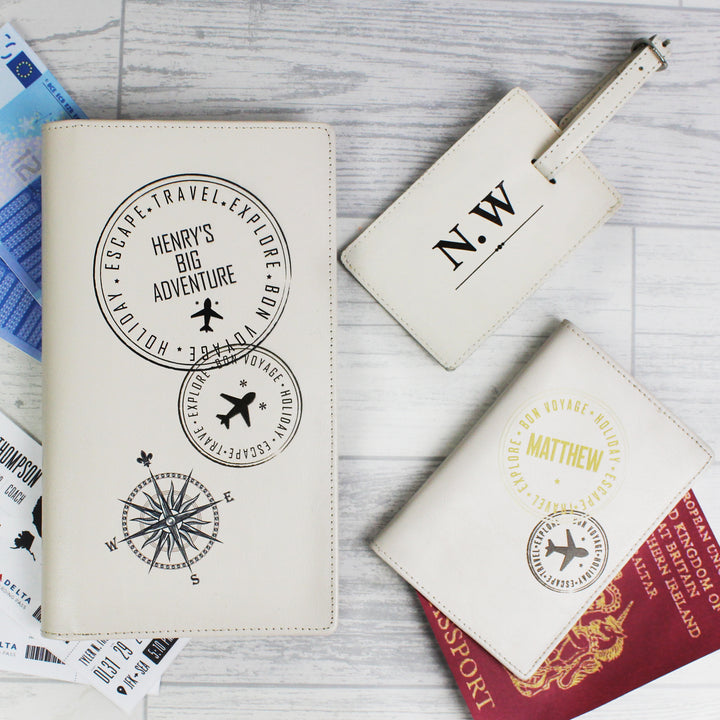 Buy Personalised Stamp Travel Document Holder at www.giftsfinder.co.uk