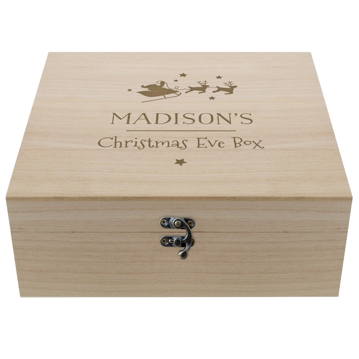 Personalised Large Wooden Christmas Eve Box - part of the Gifts Finder Personalised Christmas Eve Boxes collection