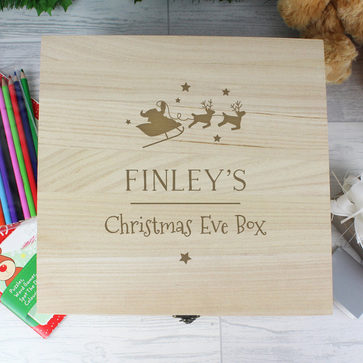 Personalised Large Wooden Christmas Eve Box - part of the Gifts Finder Personalised Christmas Eve Boxes collection