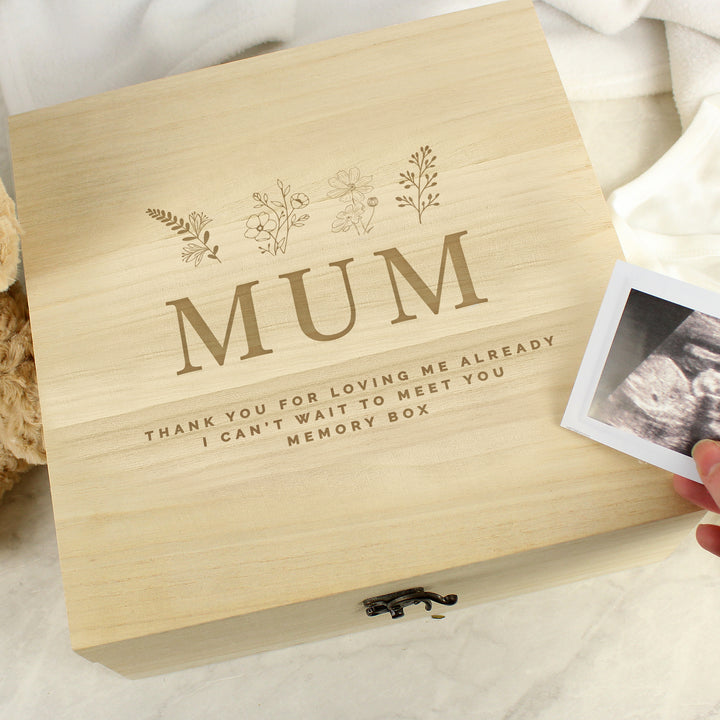 Buy Personalised Floral Wooden Keepsake Box available now at www.giftsfinder.co.uk