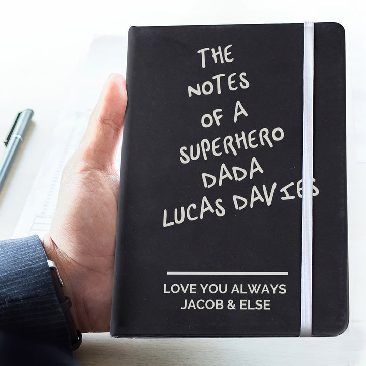 Buy Personalised Free Text Black Hardback Notebook available now at www.giftsfinder.co.uk