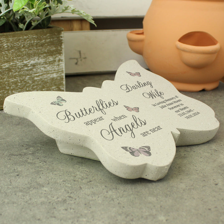 Buy Personalised Butterflies Appear Memorial Printed Resin Butterfly available now at www.giftsfinder.co.uk