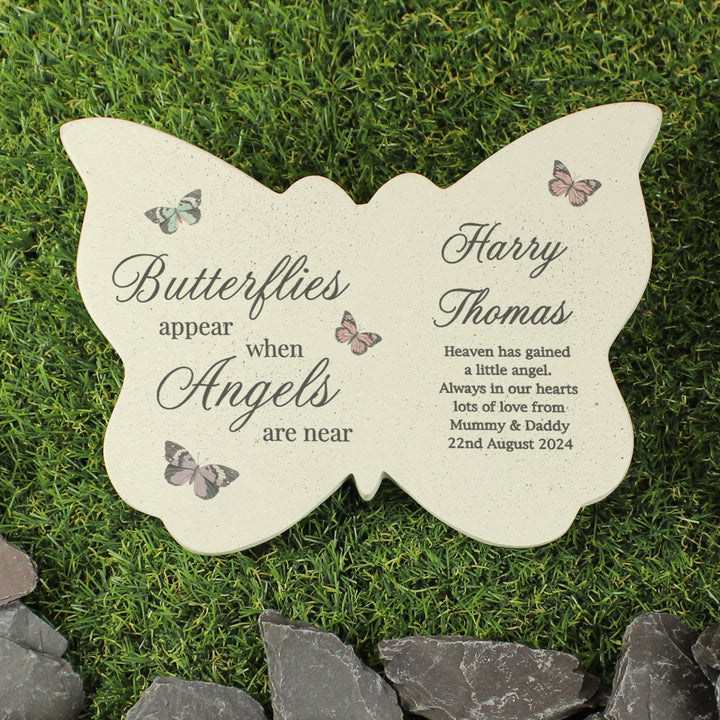 Buy Personalised Butterflies Appear Memorial Printed Resin Butterfly available now at www.giftsfinder.co.uk