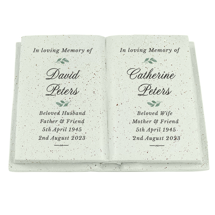 Buy Personalised Couples In Loving Memory Resin Book available now at www.giftsfinder.co.uk