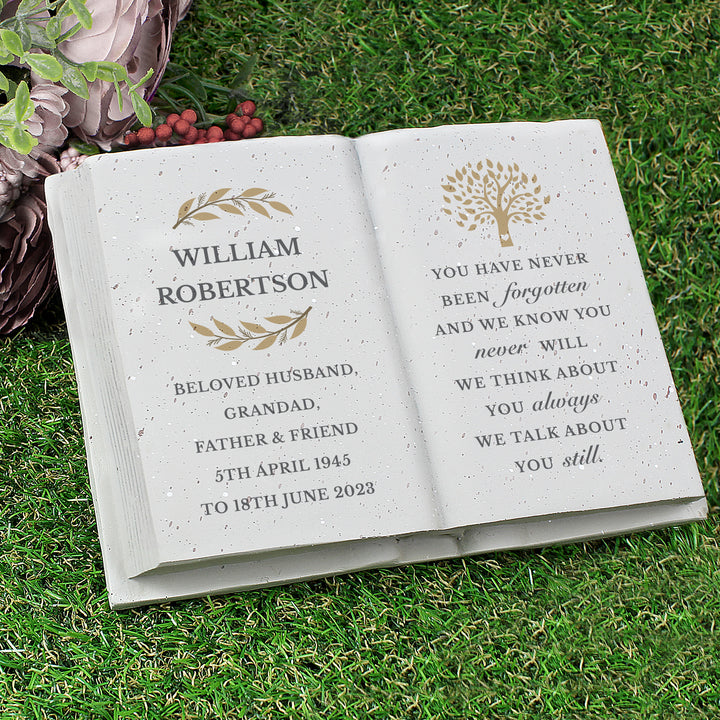 Buy Personalised Family Tree Memorial Resin Book available now at www.giftsfinder.co.uk