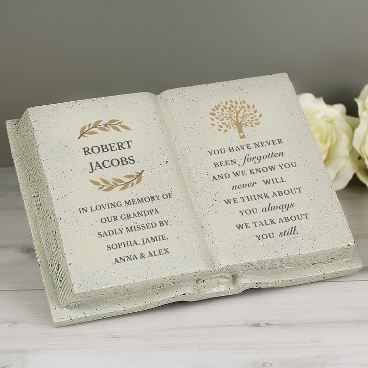 Buy Personalised Family Tree Memorial Resin Book available now at www.giftsfinder.co.uk