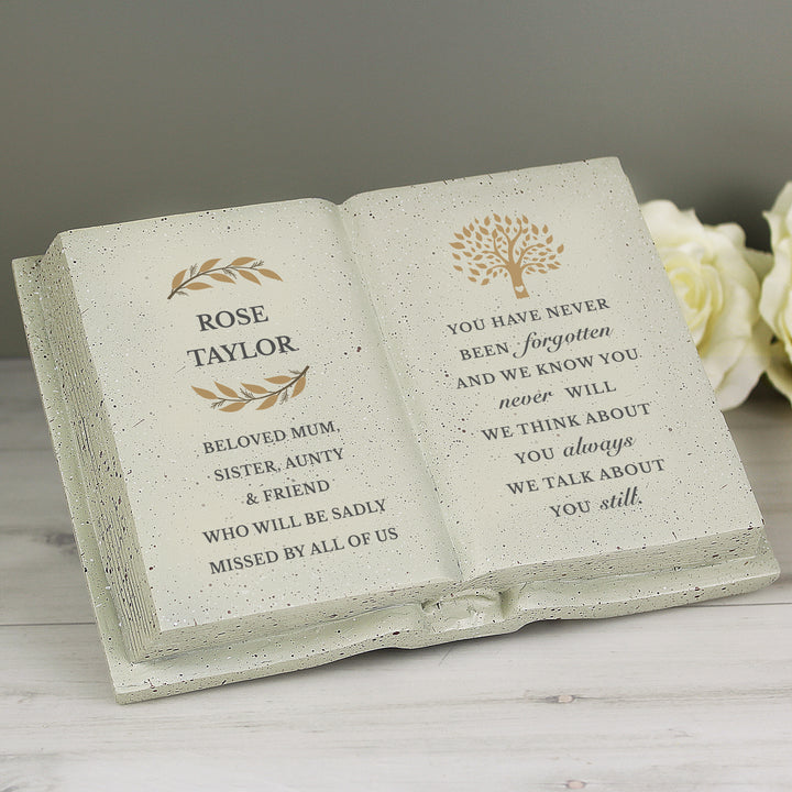 Buy Personalised Family Tree Memorial Resin Book available now at www.giftsfinder.co.uk