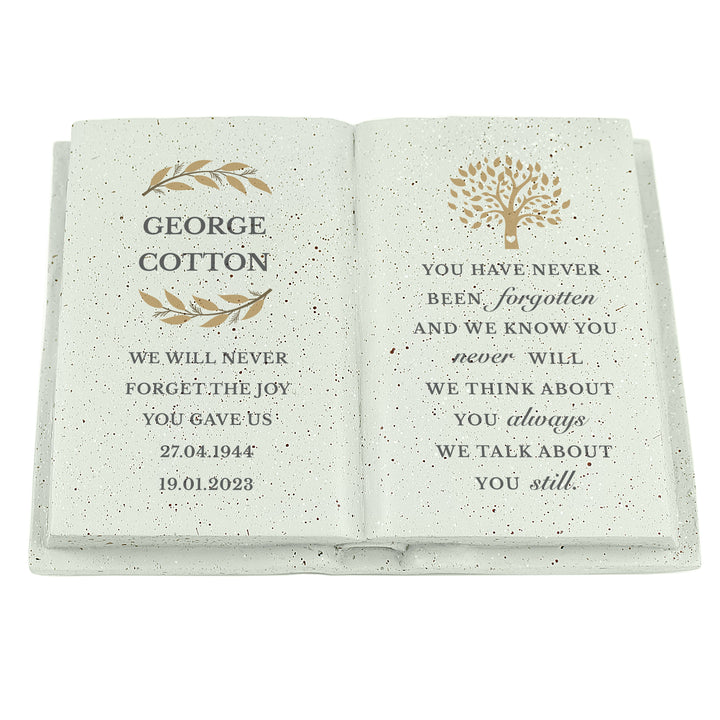 Buy Personalised Family Tree Memorial Resin Book available now at www.giftsfinder.co.uk