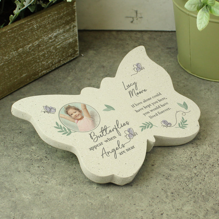 Personalised Butterflies Appear Photo Upload Memorial Resin Butterfly - part of the Gifts Finder Personalised Memorials collection