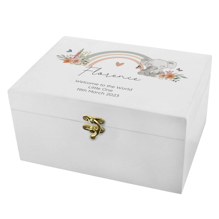 Buy Personalised Elephant Wooden Keepsake Box available now at www.giftsfinder.co.uk