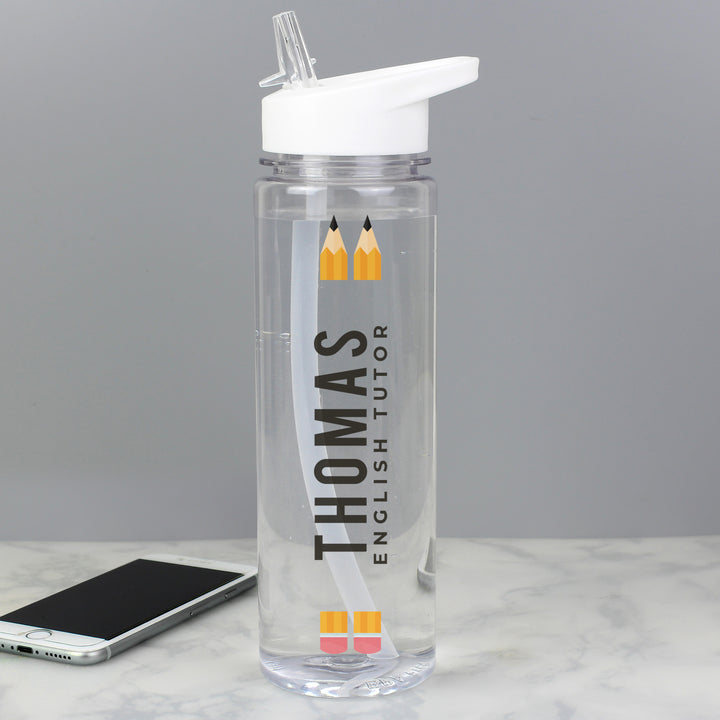 Personalised Teacher Water Bottle in gift category Personalised Teacher Gifts