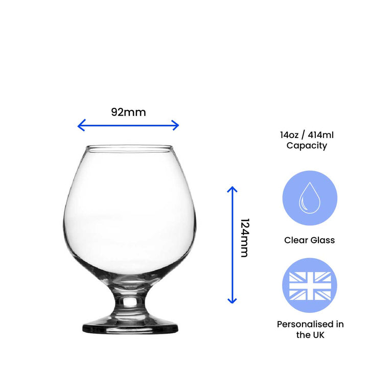 Engraved Commemorative Coronation of the King Brandy Cognac Glass