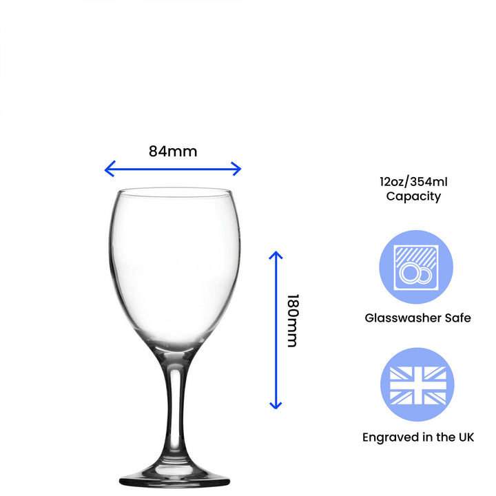 Engraved Wine Glass With World's Best Wife Design - part of the  collection