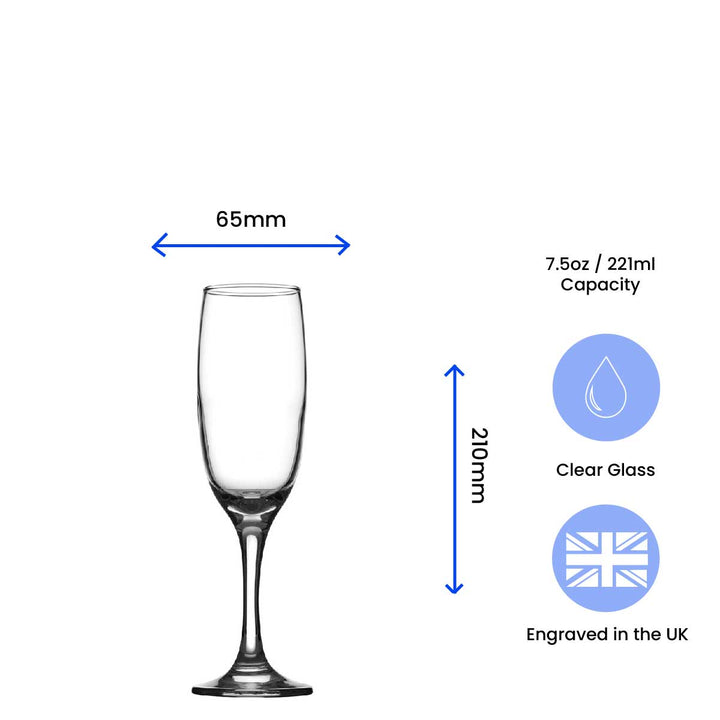 Engraved Christmas Champagne Flute With Name Merry Christmas Design - part of the  collection