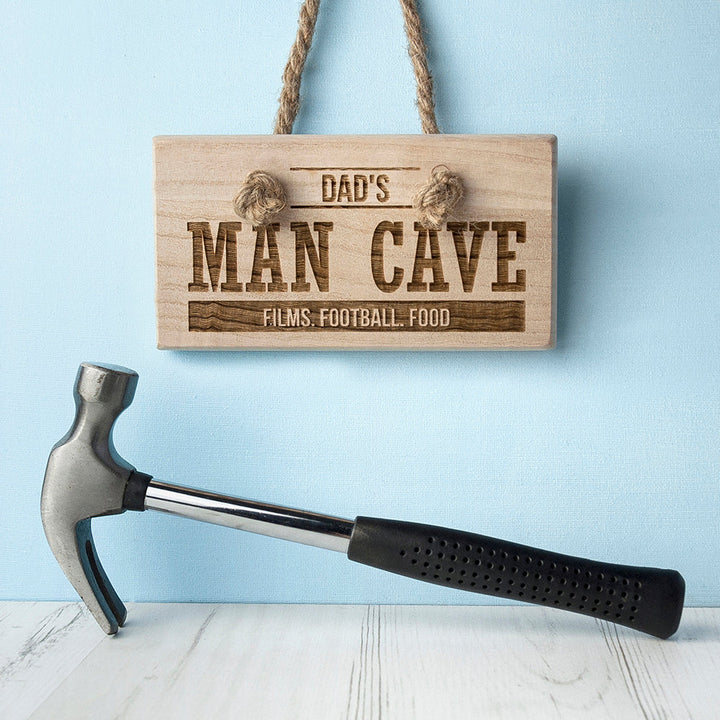 Buy Personalised MAN CAVE Wooden Sign available now at www.giftsfinder.co.uk