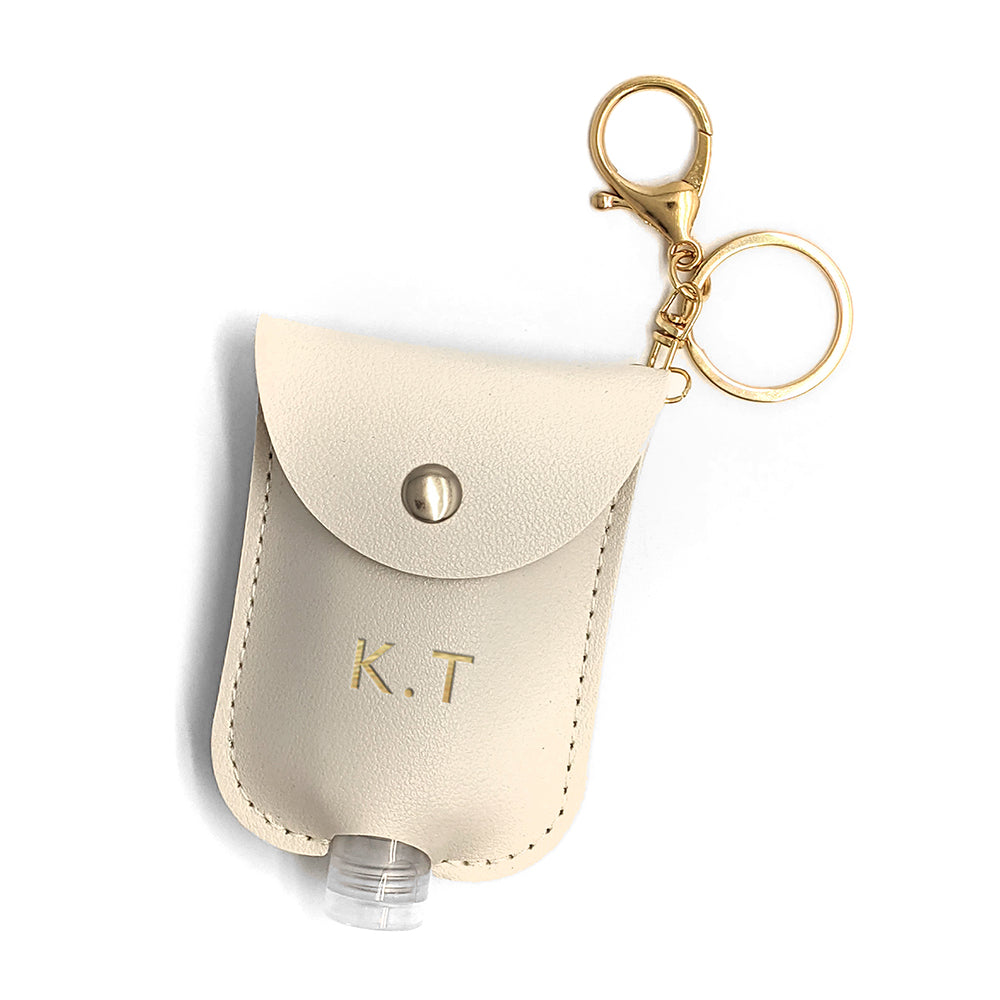 Personalised Hand Sanitiser Holder Keyring in gift category Personalised Keyrings