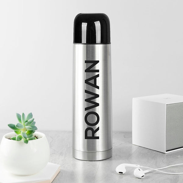 Personalised Stainless Steel Thermos in gift category Personalised Flasks