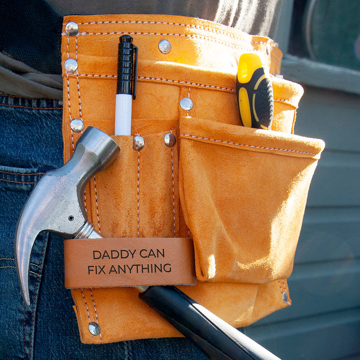 Buy Personalised Dad's 11-Pocket Leather Tool Belt available now at www.giftsfinder.co.uk