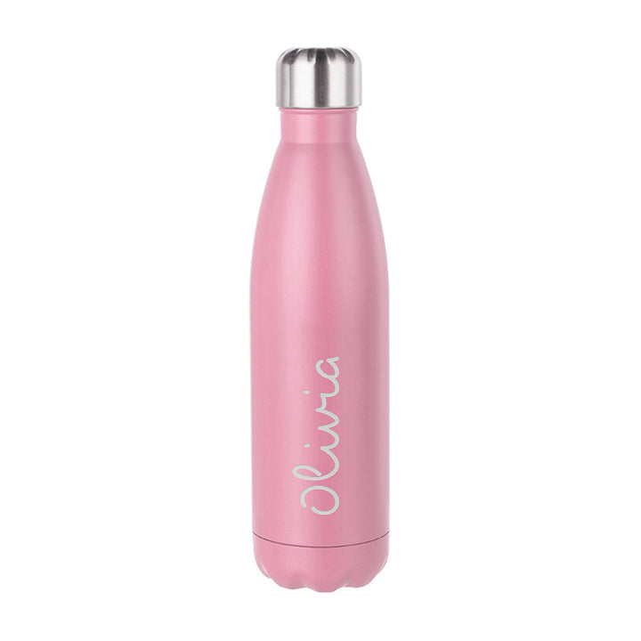 Personalised Summer Style Matte Water Bottle - Pink in gift category Personalised Water Bottles