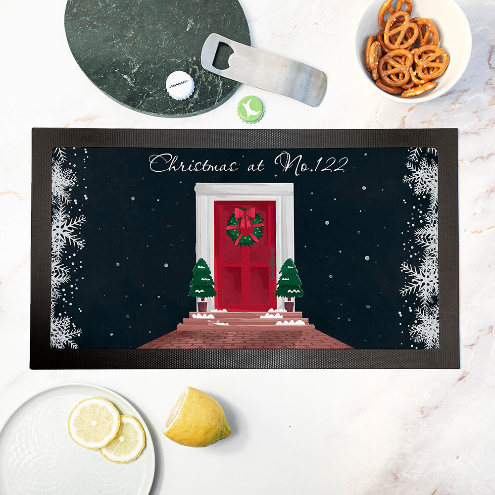 Personalised Door Number Bar Mat in gift category Personalised Bar Mats