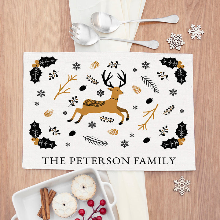 Personalised Nordic Woodland Placemat in gift category Personalised Placemats