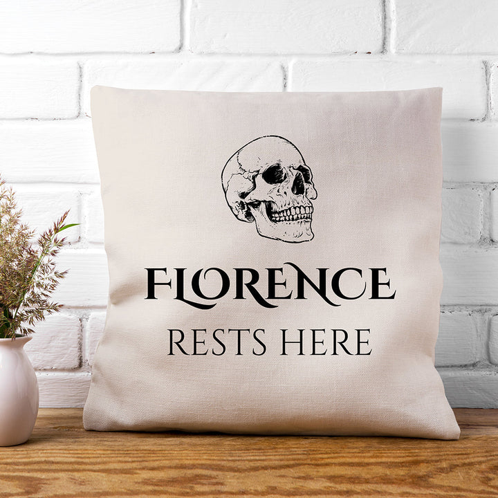 Buy Personalised Halloween Skull Cushion Cover available now at www.giftsfinder.co.uk