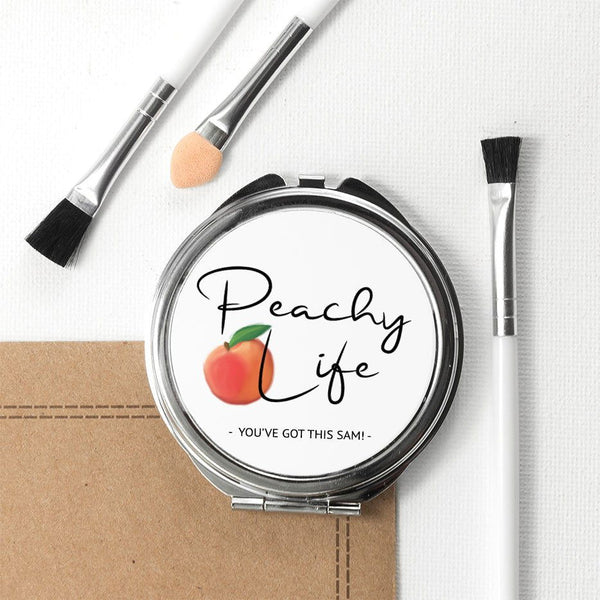 Buy Peachy Life Round Compact Mirror available now at www.giftsfinder.co.uk