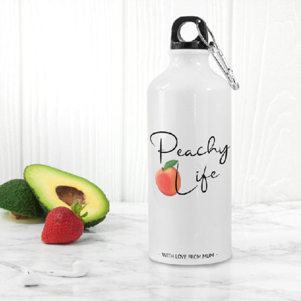 Buy Peachy Life White Water Bottle available now at www.giftsfinder.co.uk