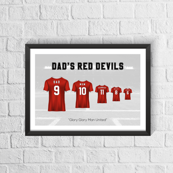 Personalised Manchester United Family Print