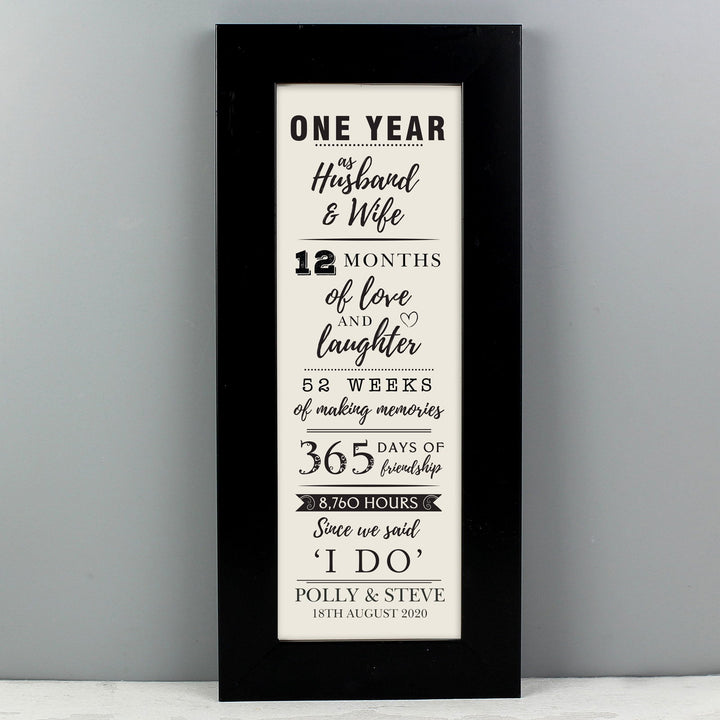 Buy Personalised 1st Anniversary Letterbox Frame available now at www.giftsfinder.co.uk