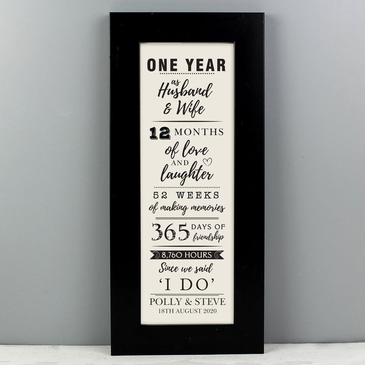 Buy Personalised 1st Anniversary Letterbox Frame available now at www.giftsfinder.co.uk