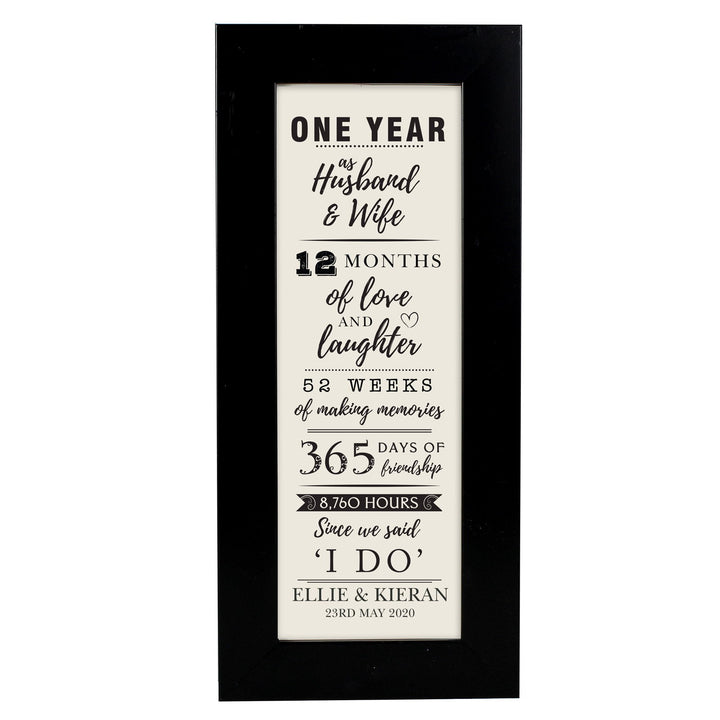 Buy Personalised 1st Anniversary Letterbox Frame available now at www.giftsfinder.co.uk