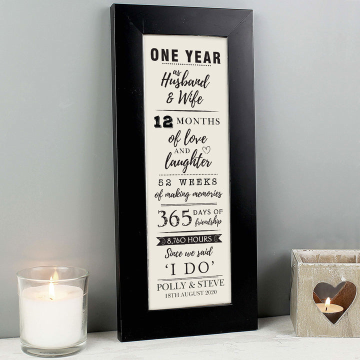 Buy Personalised 1st Anniversary Letterbox Frame available now at www.giftsfinder.co.uk