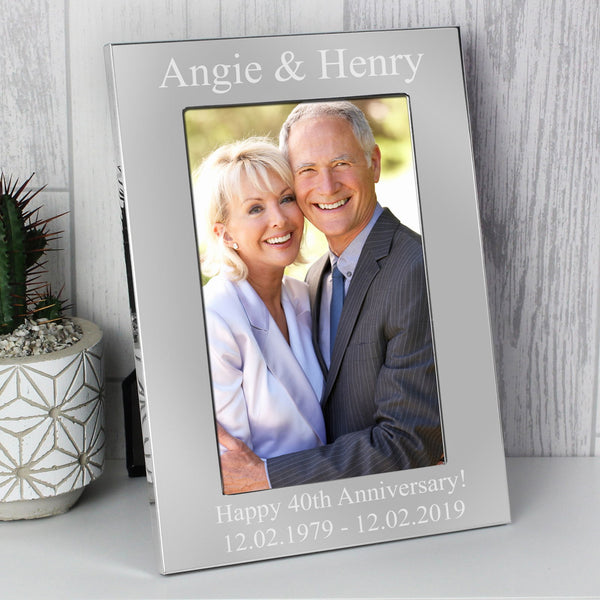 Buy Personalised 6x4 Silver Photo Frame available now at www.giftsfinder.co.uk