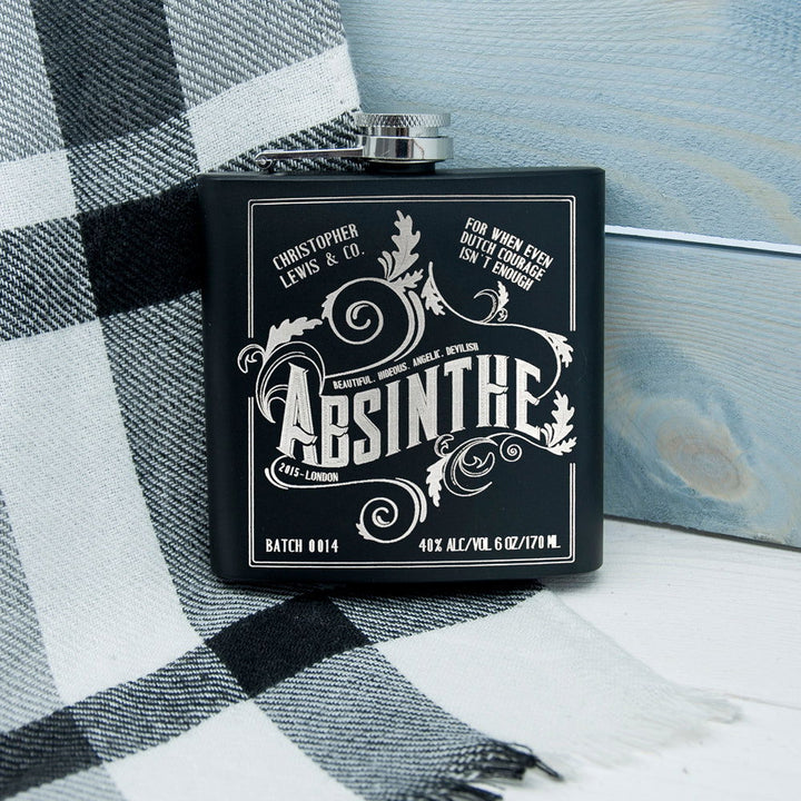 Buy Personalised Absinthe Vintage Hip Flask available now at www.giftsfinder.co.uk