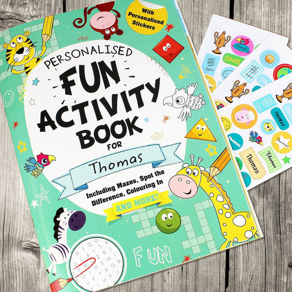 Buy Personalised Activity Book with Stickers available now at www.giftsfinder.co.uk